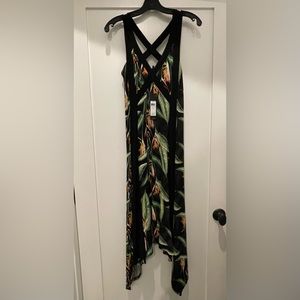 BCBGMAXAZRIA tropical print dress. XS